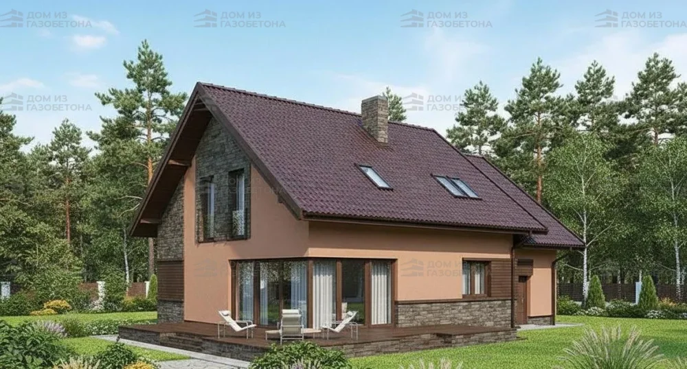 Проект Двухэтажный дом 14 на 11, 186 м2