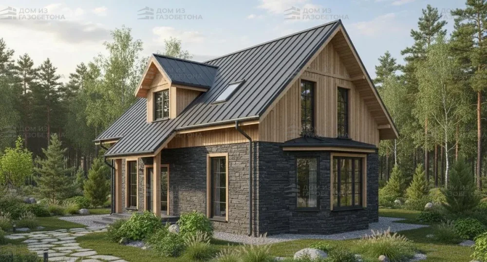 Проект Двухэтажный дом 11 на 10, 117 м2