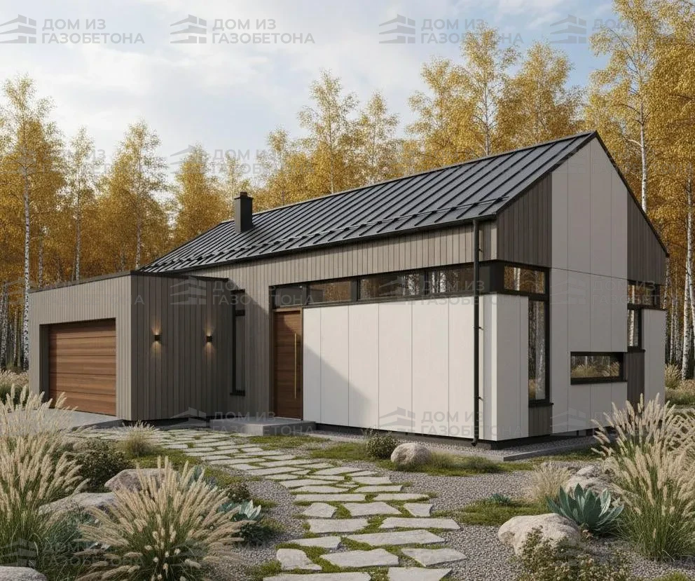 Проект Одноэтажный дом 12 на 8, 69 м2