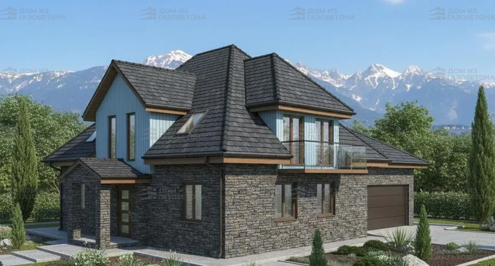 Проект Двухэтажный дом 10 на 14, 229 м2