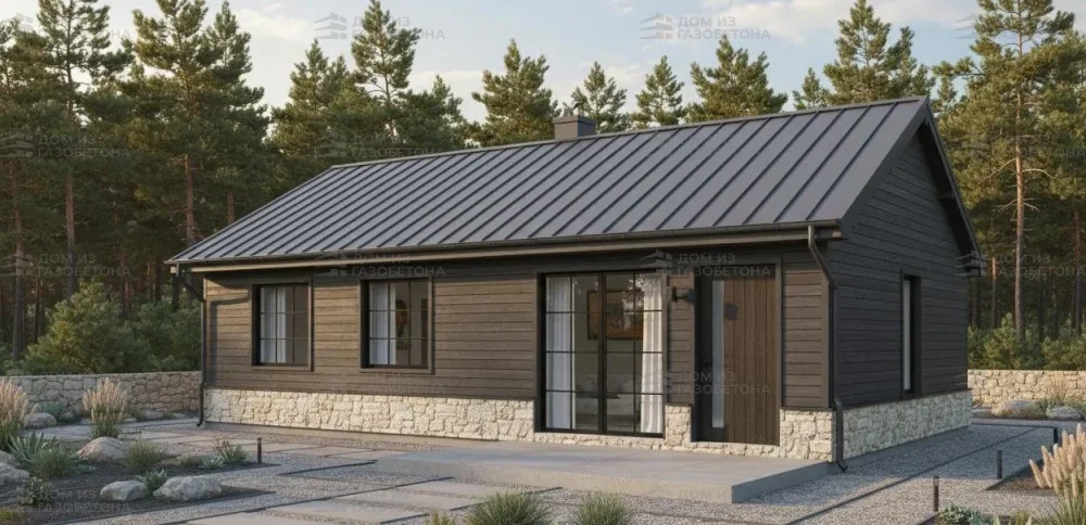 Проект Одноэтажный дом 11 на 10, 89 м2