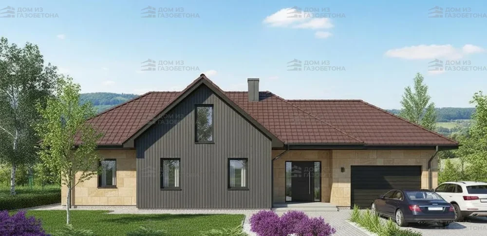 Проект Двухэтажный дом 20 на 19, 325 м2