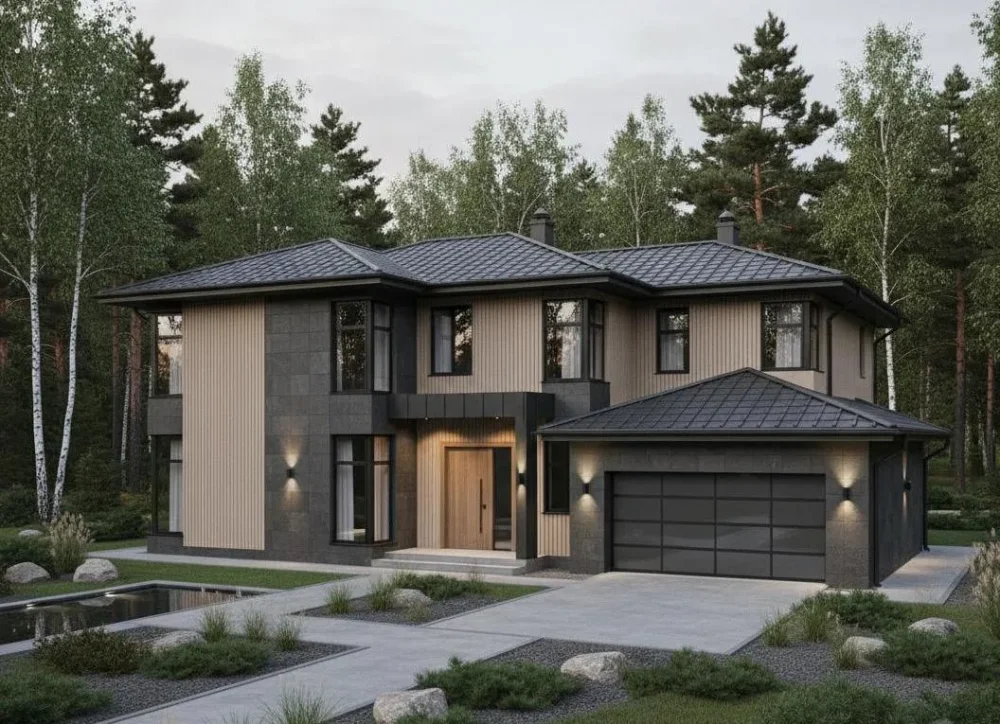 Проект Двухэтажный дом 18 на 16, 257 м2