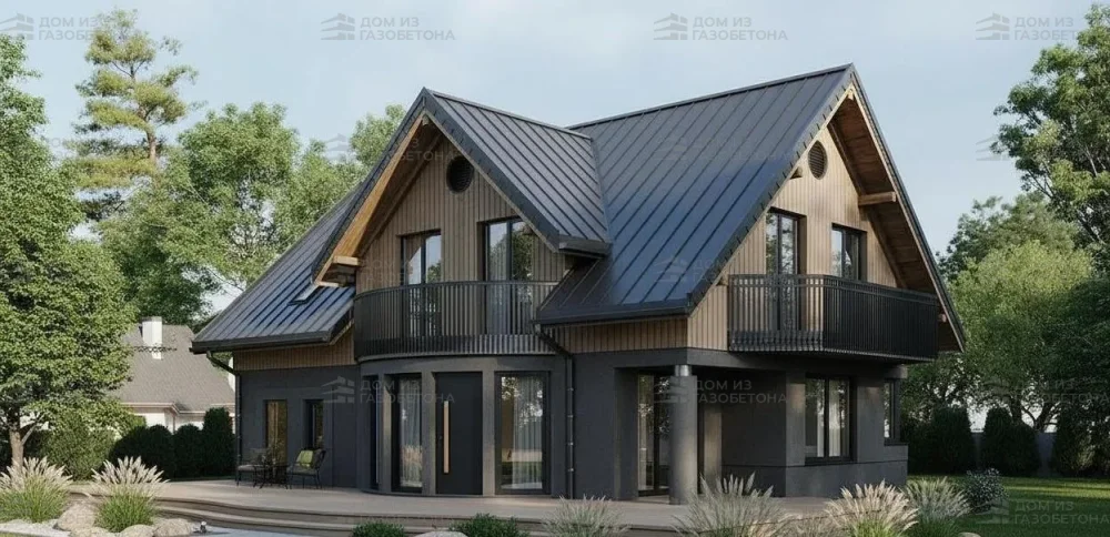 Проект Двухэтажный дом 14 на 12, 188 м2