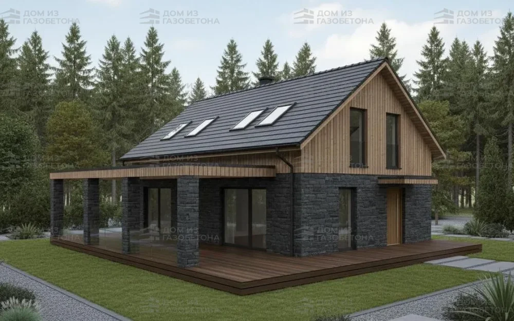 Проект Двухэтажный дом 25 на 16, 276 м2