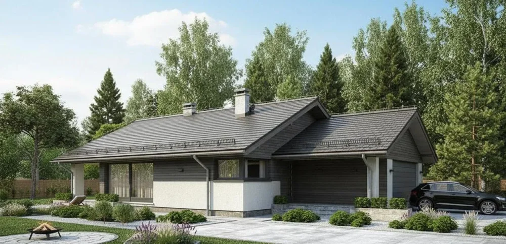 Проект Одноэтажный дом 11 на 19, 140 м2